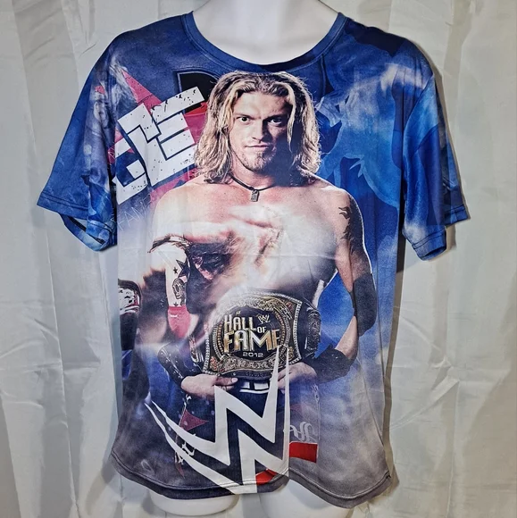 WWE | Shirts | Rare Edge Wwe Wrestling Tshirt Adult Xl Unisex Blue 